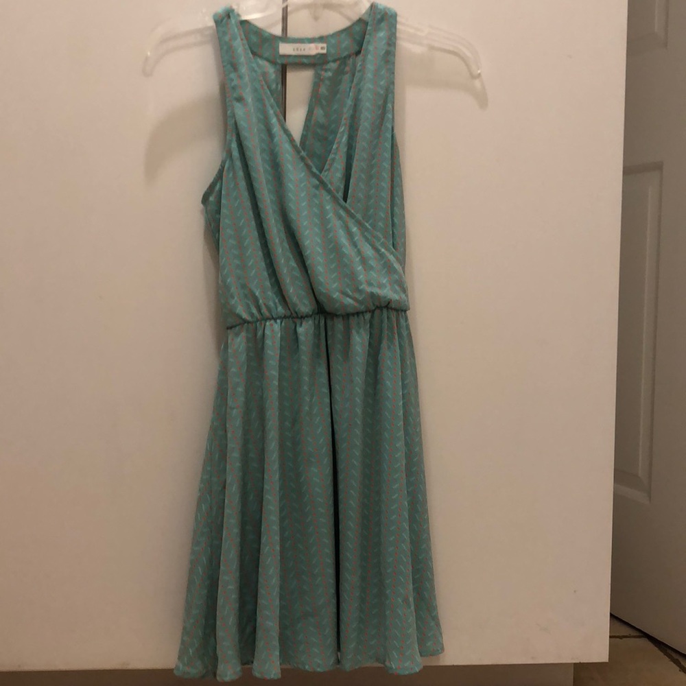 Lush XS Mini Dress (Turquoise Pink and White)
